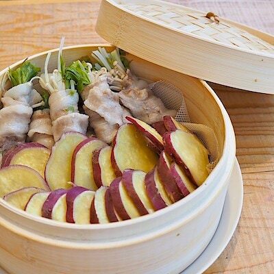【直江津】無印良品のせいろ活用レシピ｜ヘルシー肉巻き＆季節の野菜蒸し