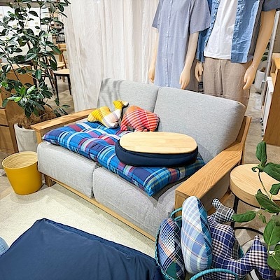 【直江津】マドラスチェックインテリアコーディネート