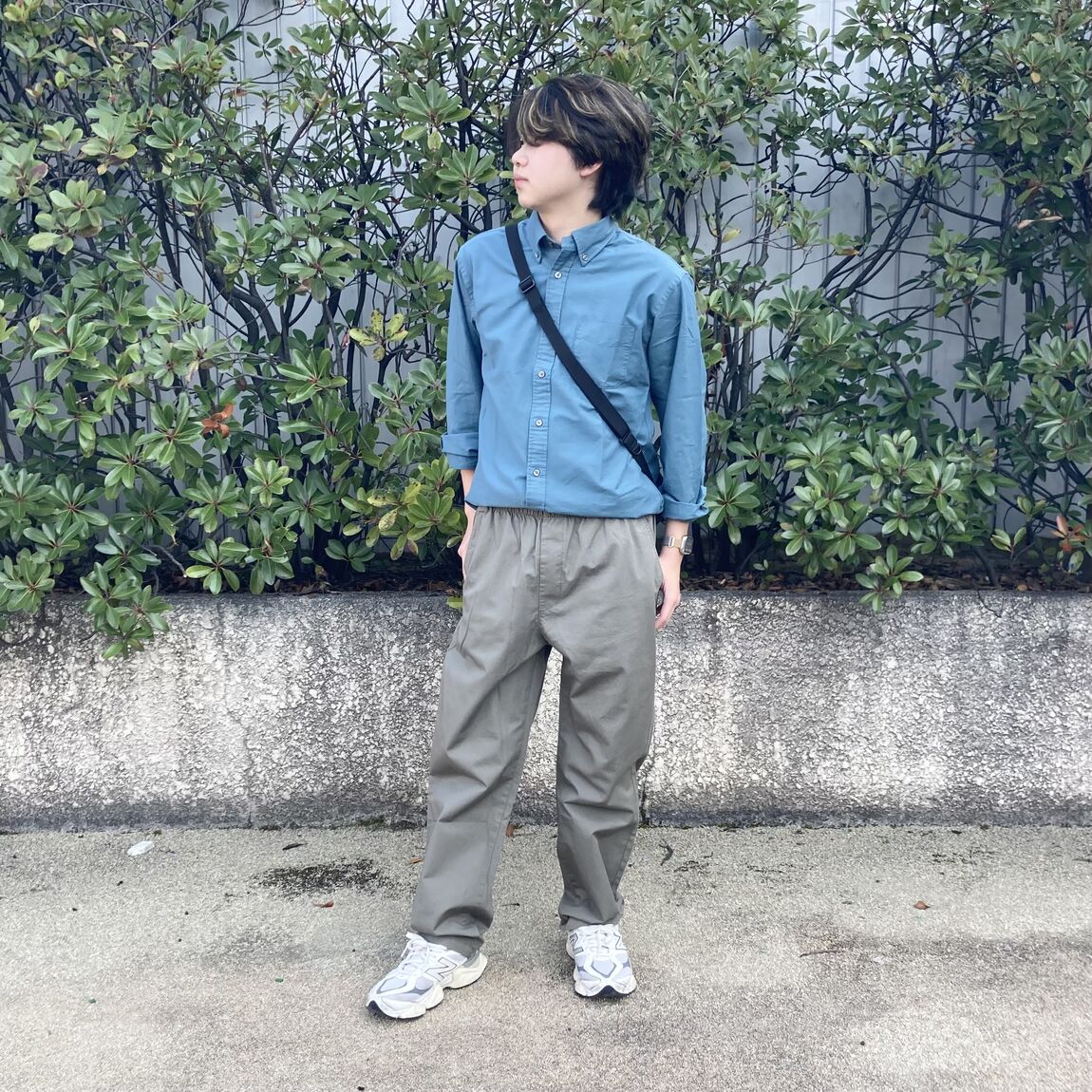 洗いざらしオックスボタンダウン長袖