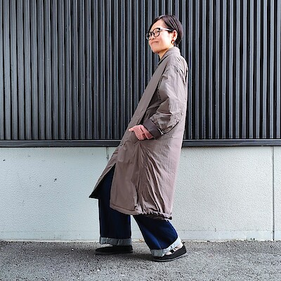 無印良品◆ステンカラーコート/L/コットン/BEG/オーガニックコットン二重織ステンカラーコート 紳士 カシミヤ混ショートステンカラーコート | 無印良品