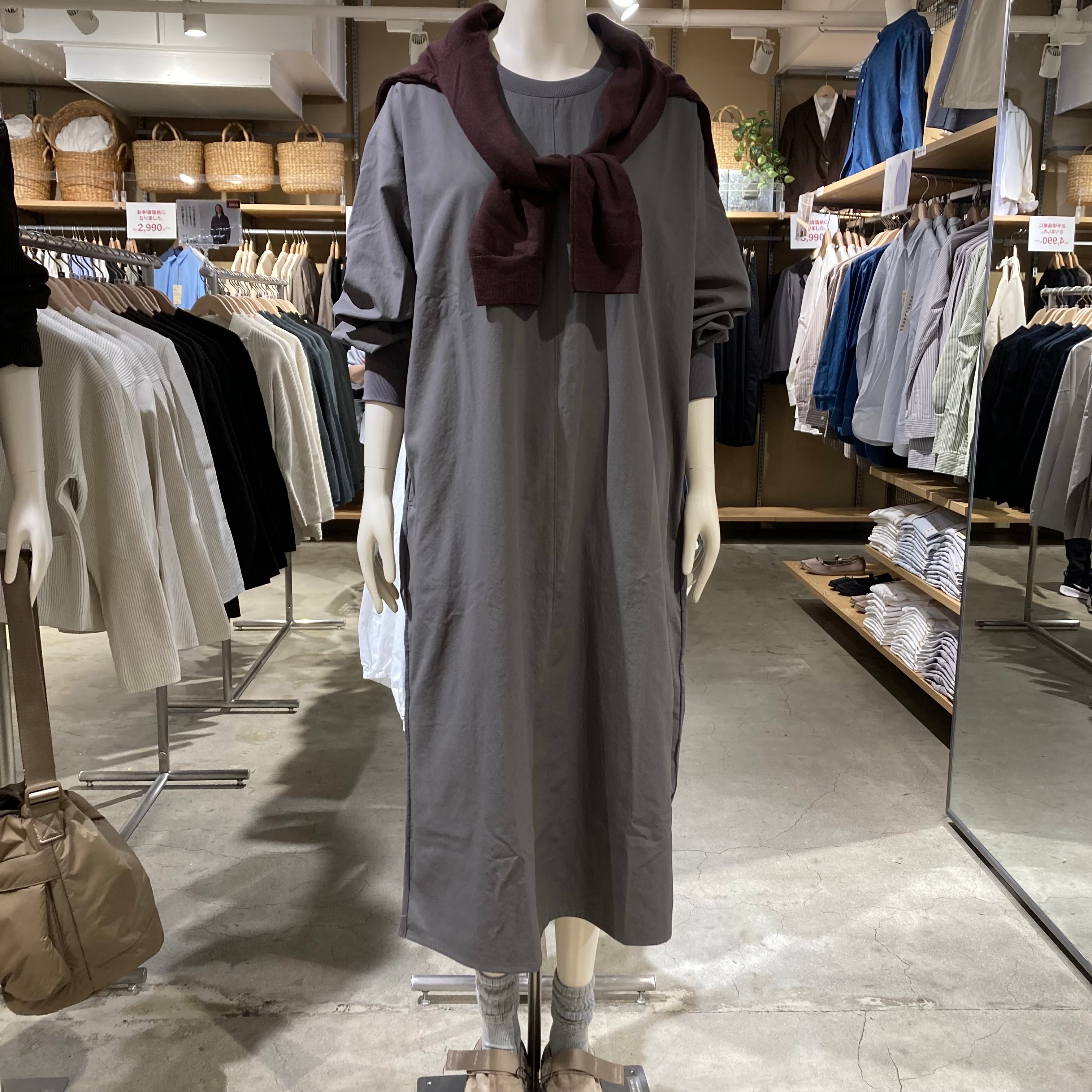 【マルヤガーデンズ鹿児島】婦人     素材に還るニットコンビワンピースが入荷しました｜新商品_1GrUwa