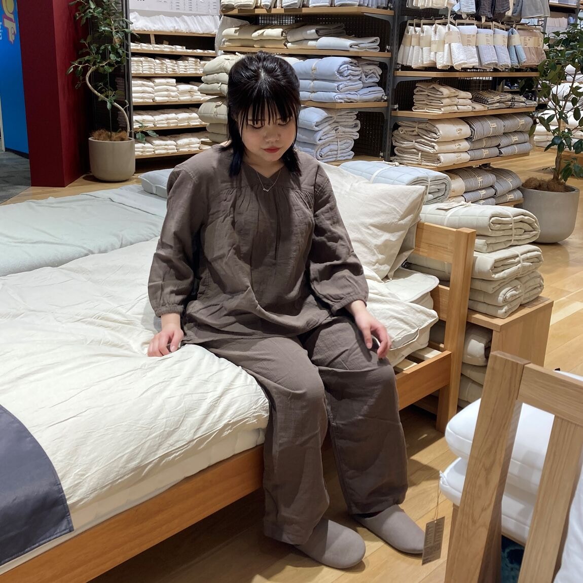 【イオンモール京都桂川】しぼガーゼルームウェアでおうち時間を快適に