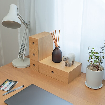 【イオモール京都桂川】ナチュラルになじむデスクトップ収納