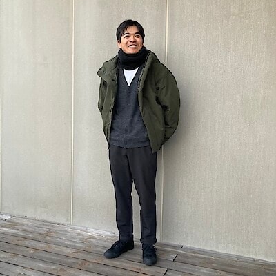 紳士 洗える中わた フードジャケット | 無印良品