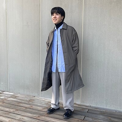 紳士 洗える中わた ステンカラーコート | 無印良品