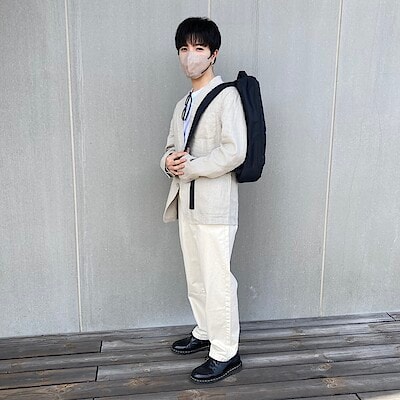 新品【S】Ecru MUJI リネン洗いざらし ジャケット 無印良品 ムジ
