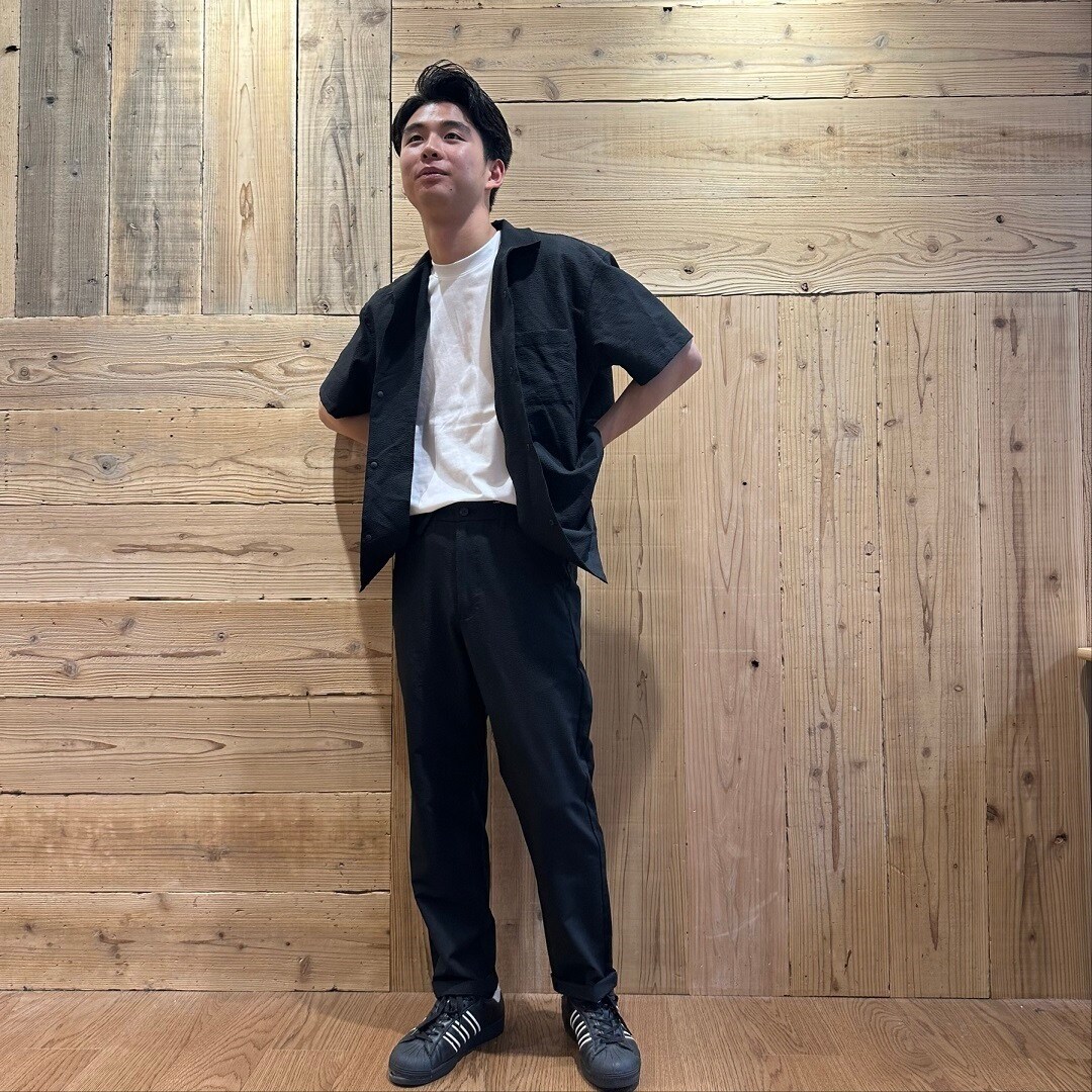 ノータックパンツ　全身