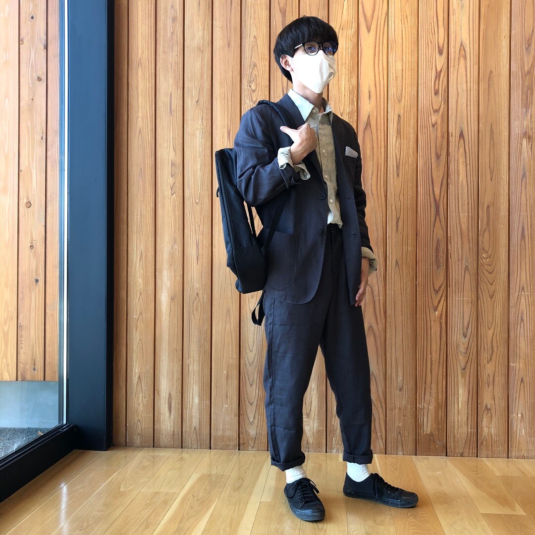 ジャケットリュック全身