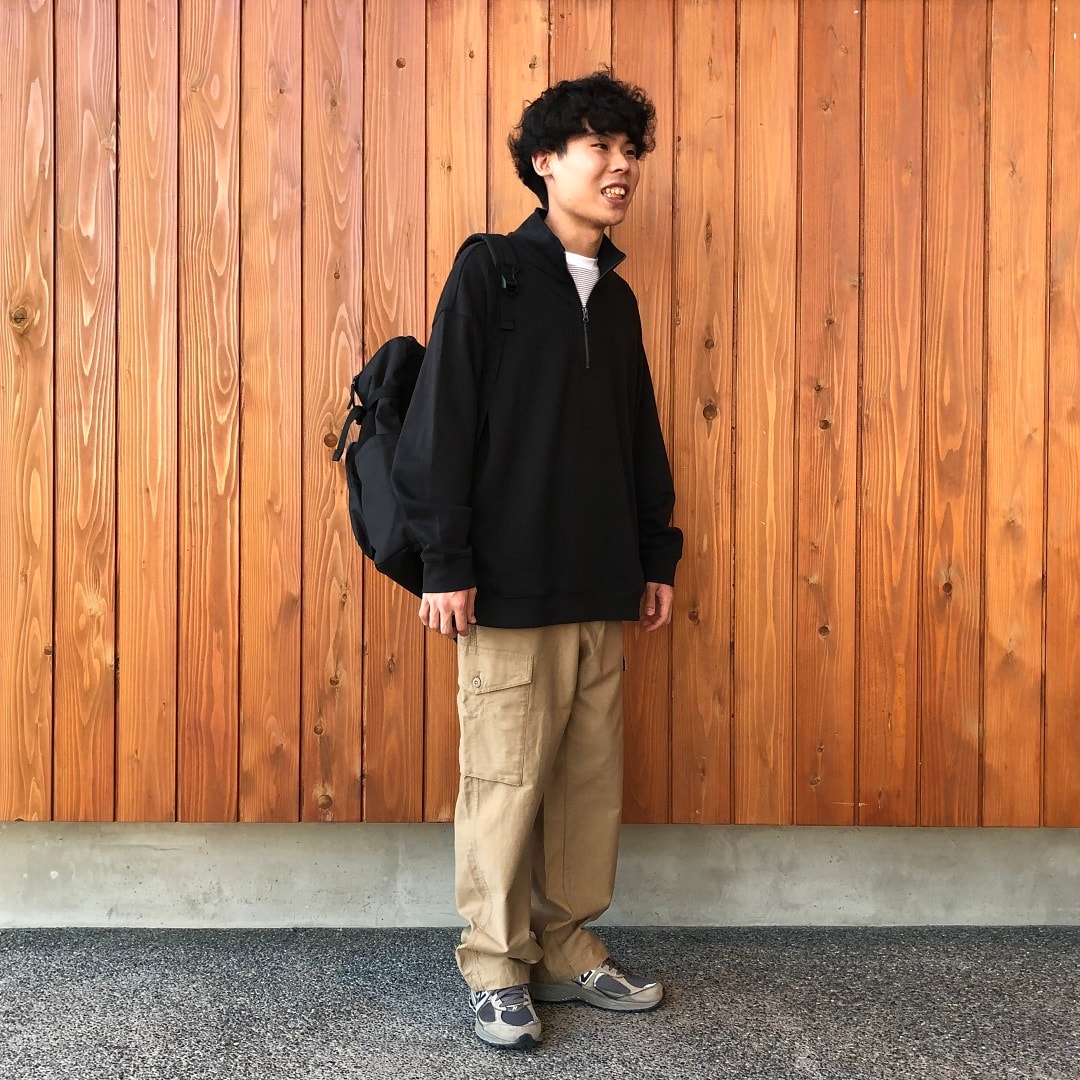二重編みハーフジップ①