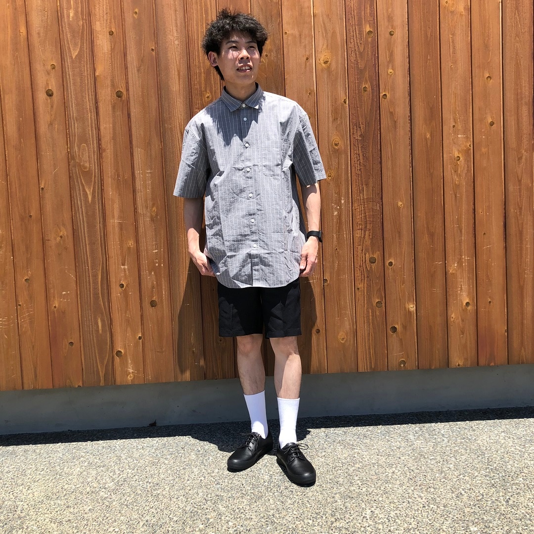 紳士ブロード半袖シャツ①