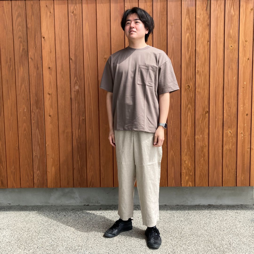 紳士涼感ワイドT+リネンパンツ①