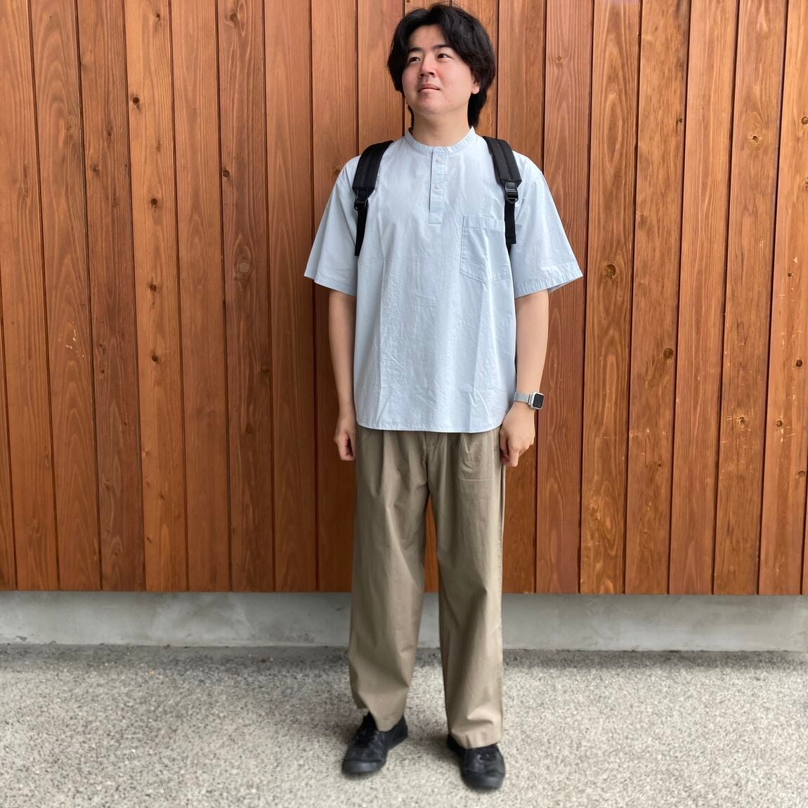 紳士涼感ヘンリーネックT①