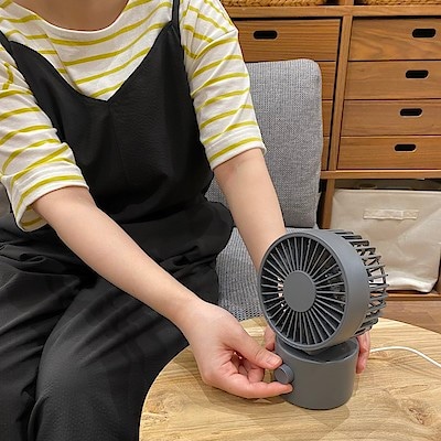 【グランツリー武蔵小杉】首振り機能付き　コードレスデスクファン