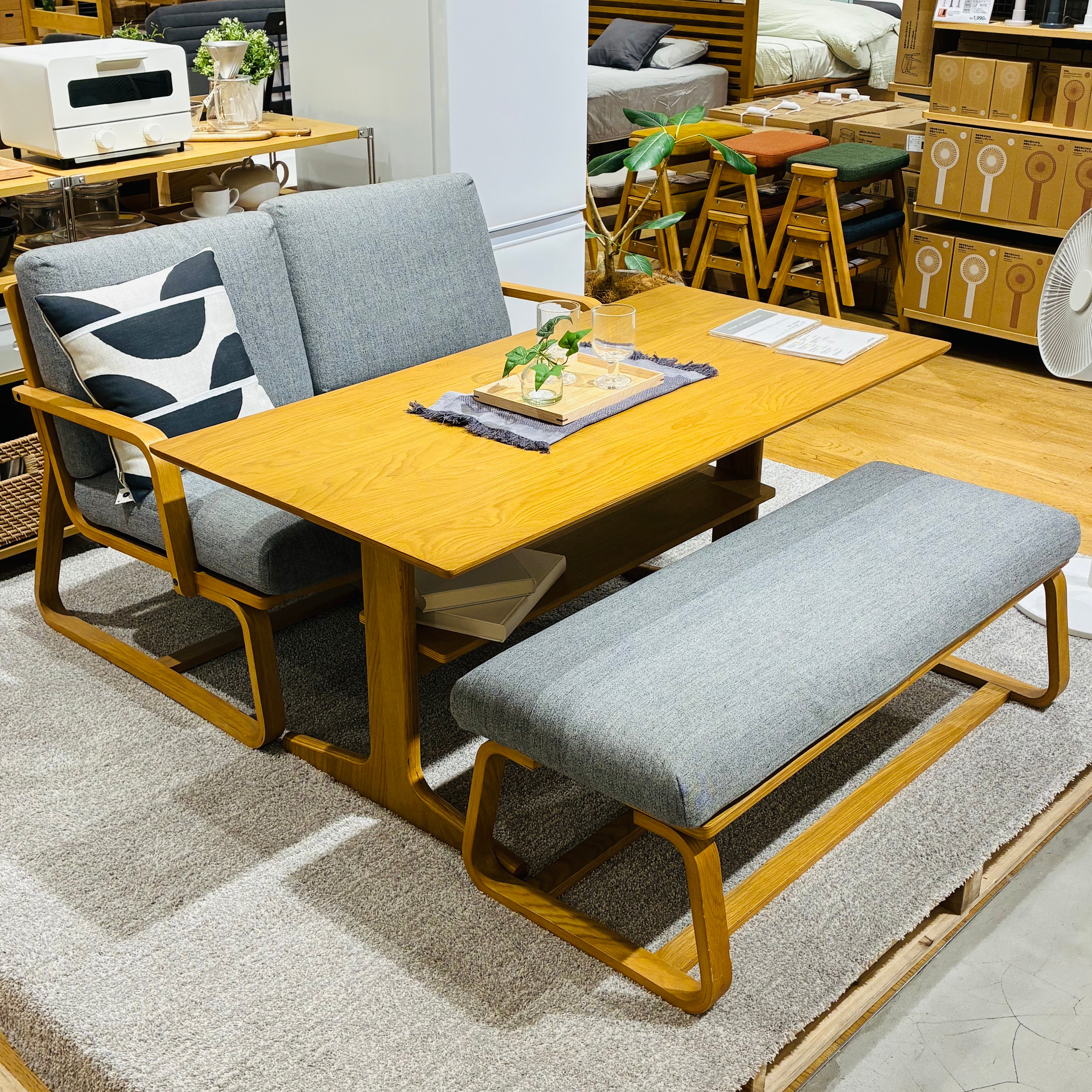 無印良品 竹 ダイニングテーブル ダイニング5点セット MUJI 無印良品 