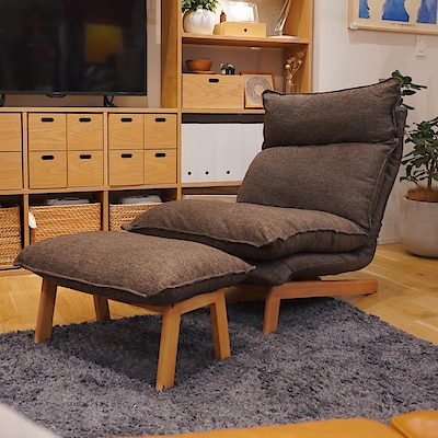 無印良品 ハイバックリクライニングソファ 1シーター× 2脚とオットマン 