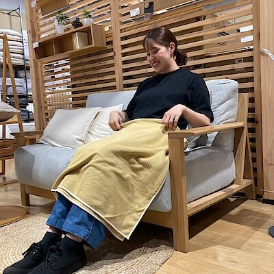 【ツルヤ塩尻広丘】綿シンカーパイルひざ掛けが入荷いたしました