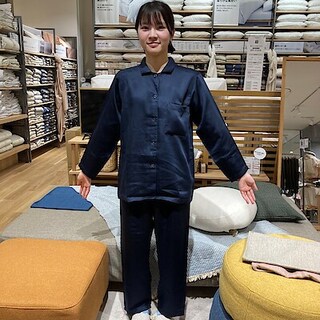 【ゆめタウン中津】ひんやりとした着心地のサテン長袖パジャマ