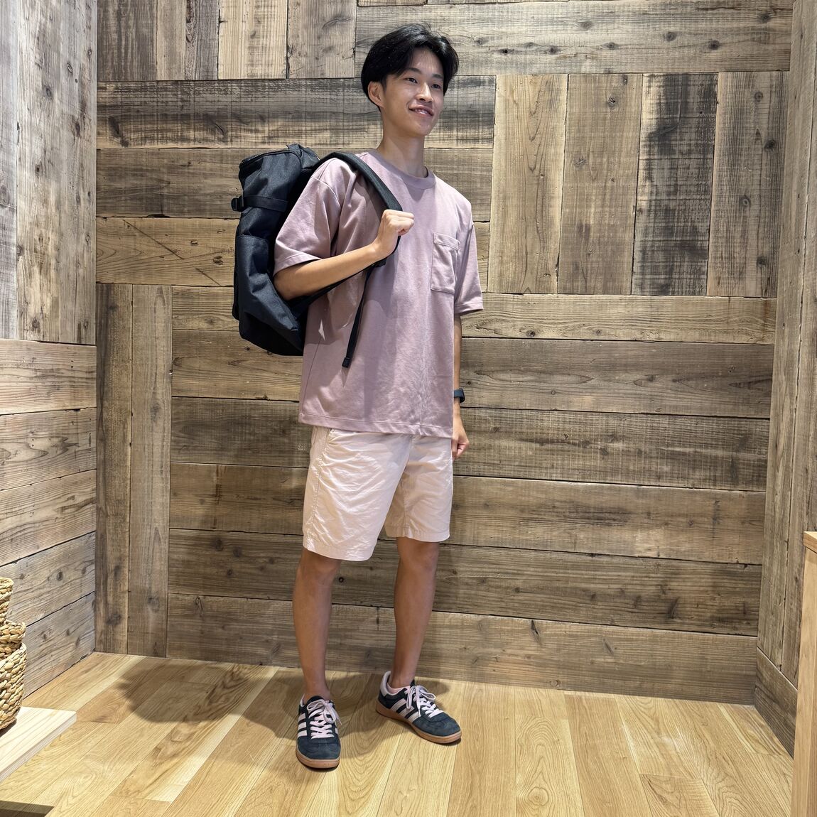 涼感ＵＶワイド半袖Tシャツ　全身コーディネート