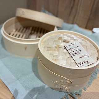 【無印良品500ベルフローラかわにし】再び蒸篭を使って