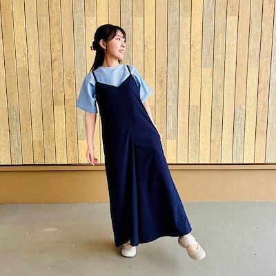 婦人 風を通す ストレッチサッカー サロペット | 無印良品
