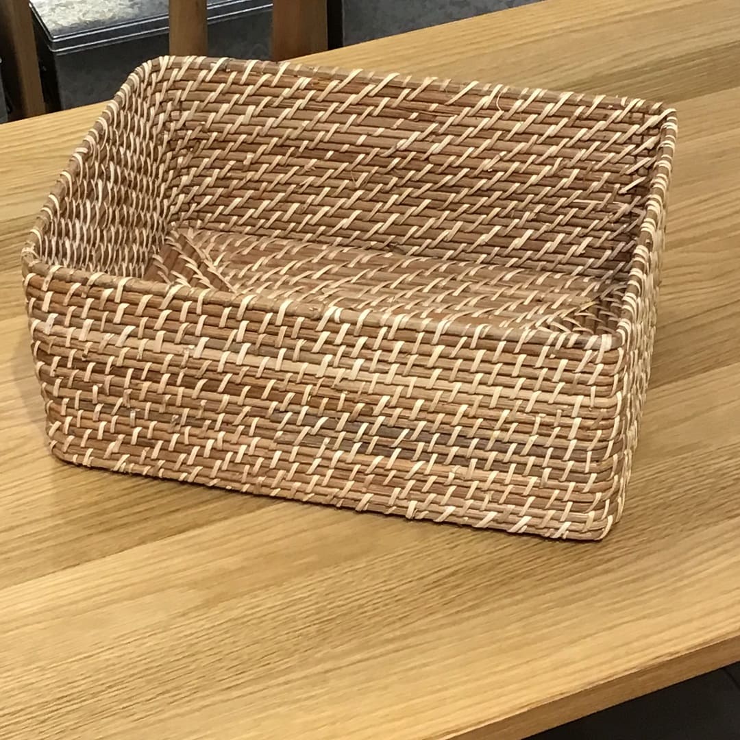 ラタン長方形バスケット
