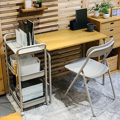 スチールパイプ折りたたみチェア板座 | 無印良品