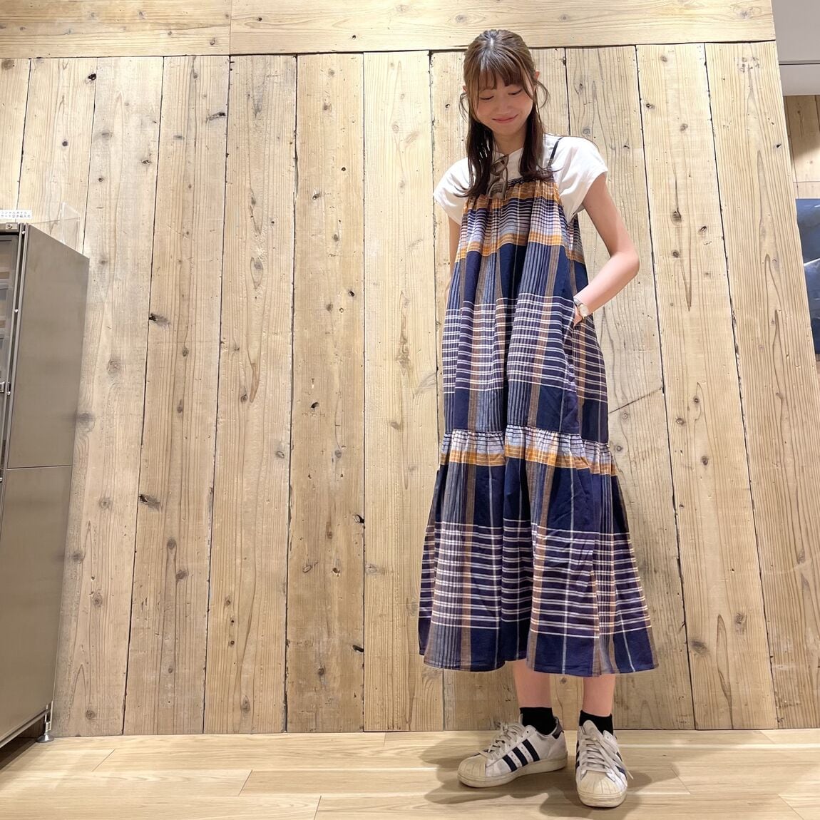 婦人マドラスチェック１