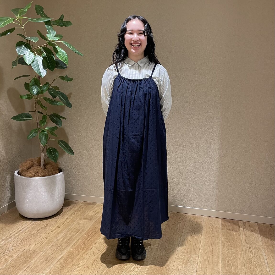 ドットキャミワンピース