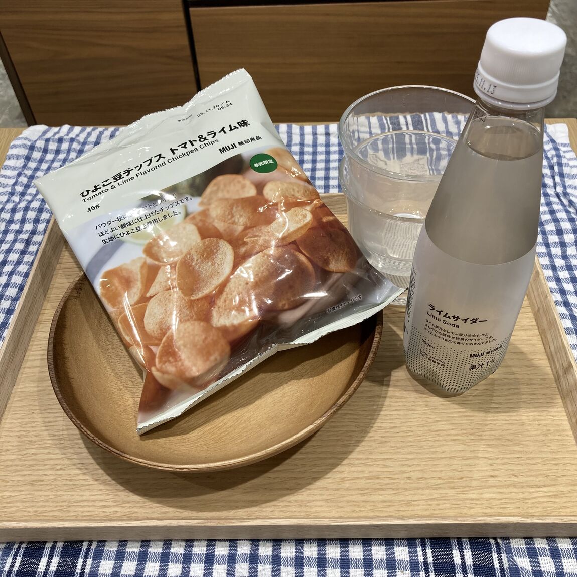 チップスとサイダーのしゃしん
