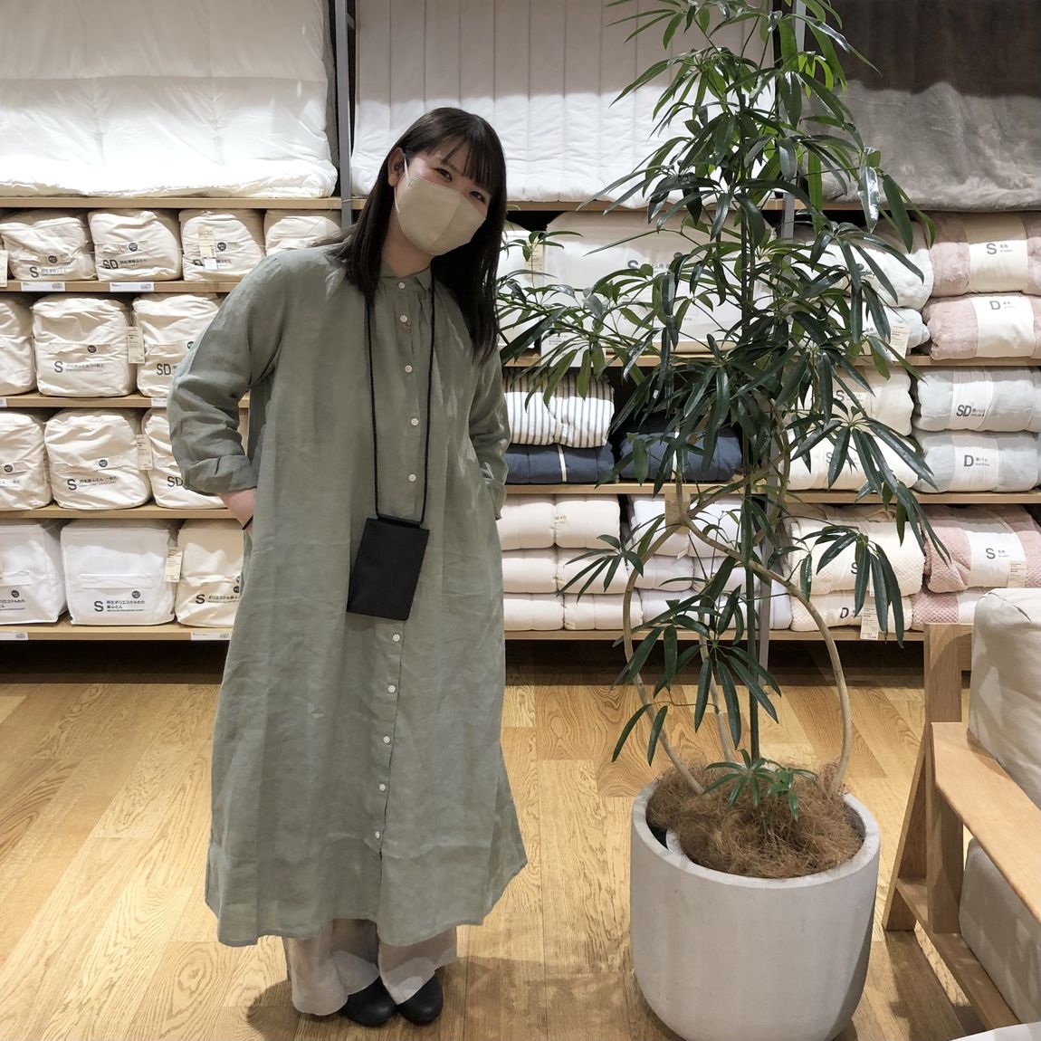 アル・プラザ長浜】洗うほど やわらかな ふんわりワンピース｜ 無印良品