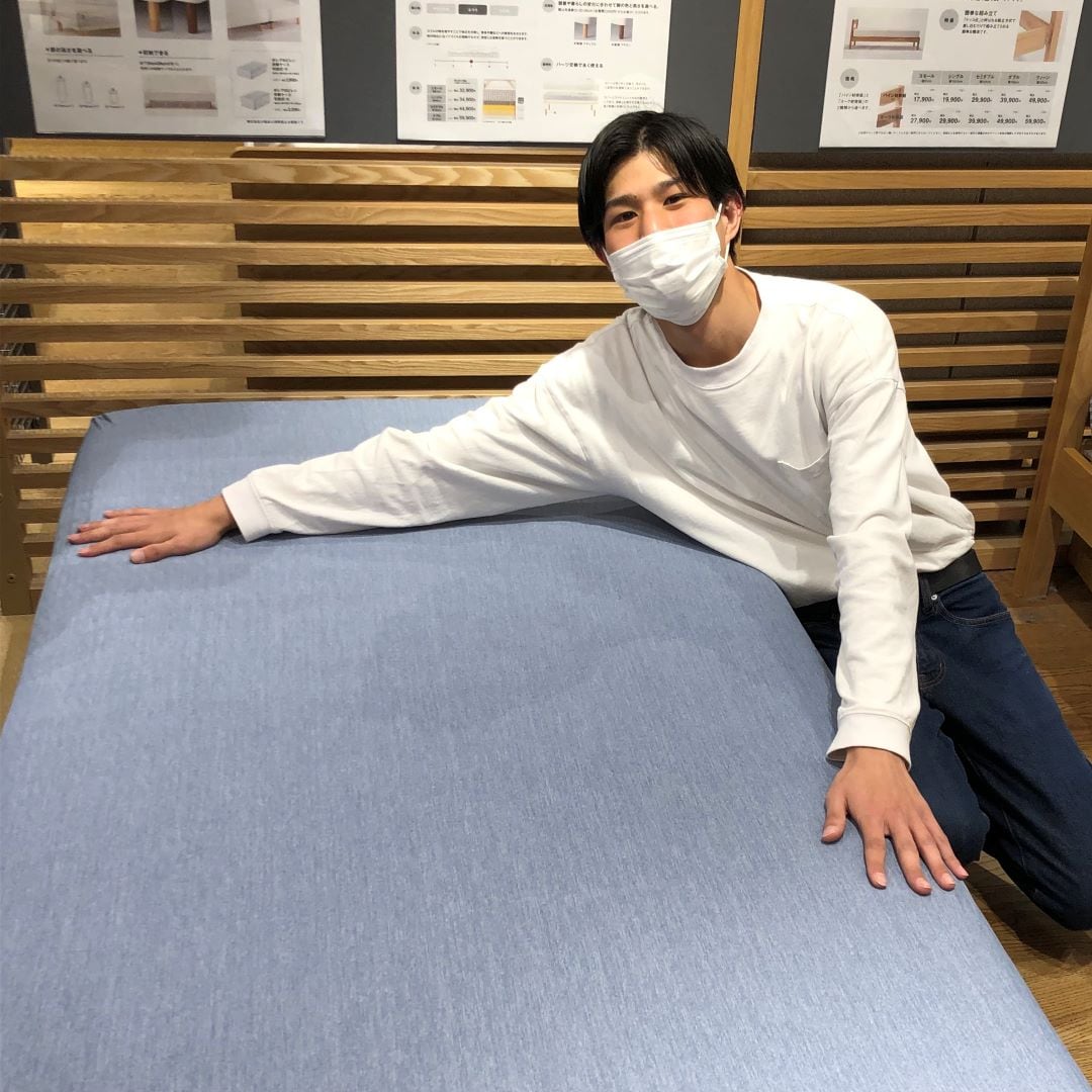 ◆新品未使用◆無印良品MUJI 麻平織ボックスシーツ ２セット ブルー系 アル・プラザ長浜】|夏のシーズンにおすすめのボックスシーツ