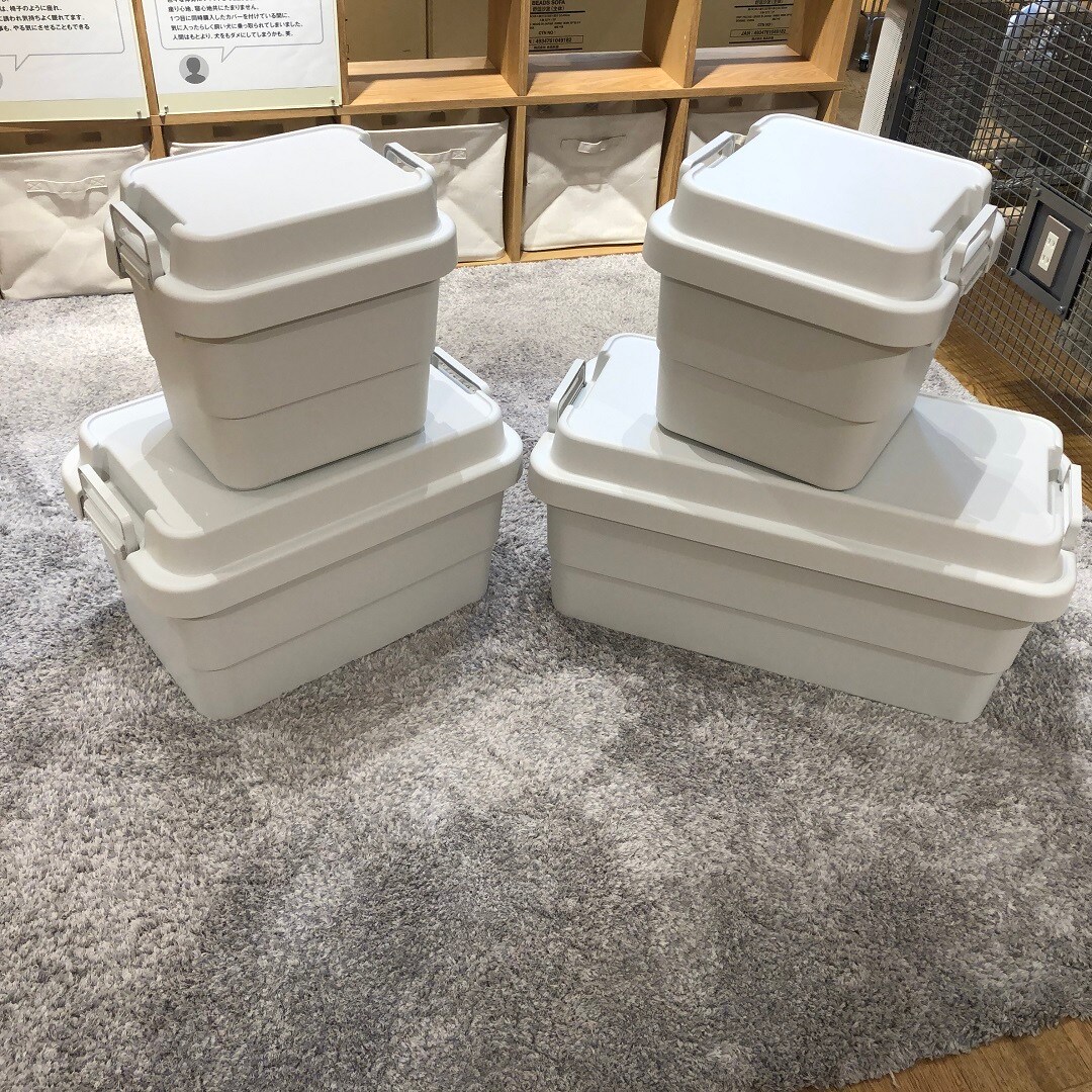 専用！希少！大きい収納ボックス⭐︎ヒスクローネ⭐︎さえら　アイボリー リネン フリル アル・プラザ長浜】アウトドアにもおすすめ ポリプロピレン頑丈収納