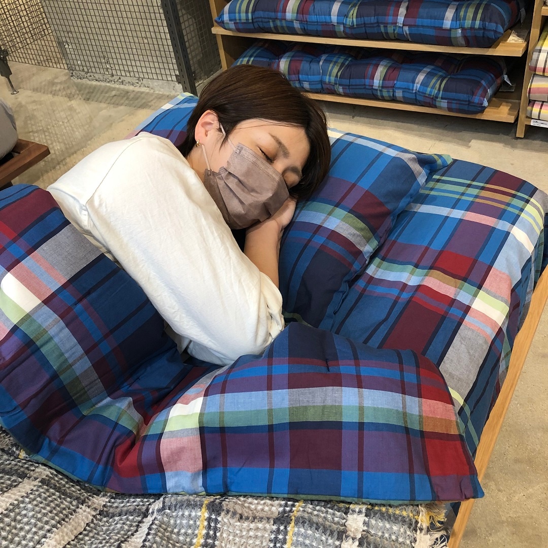 よっこ【無印良品】マドラスチェック＊シングルボックスシーツ/枕カバー×2個 よっこ【無印良品】マドラスチェック＊シングルボックスシーツ