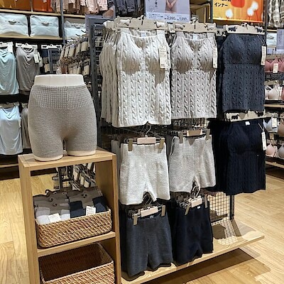 婦人 コットン混もこもこニットブラタンクトップ ケーブル柄 | 無印良品