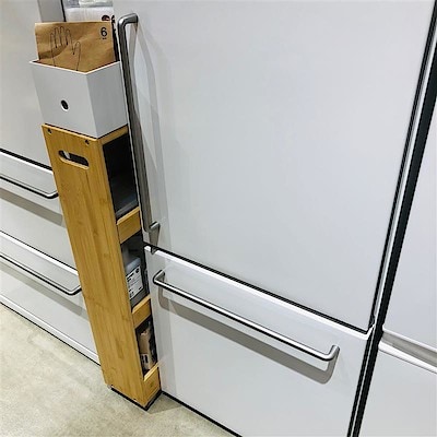 【旭川花咲】｜す｜き｜ま｜で収納「竹材 スリムワゴン」