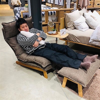 ハイバックリクライニングソファ用オットマン ポリエステル平織 | 無印良品