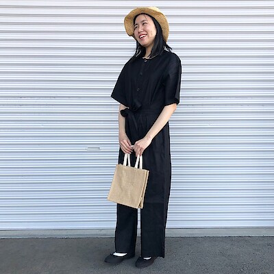 婦人 ヘンプ混ストレッチ ジャンプスーツ | 無印良品 