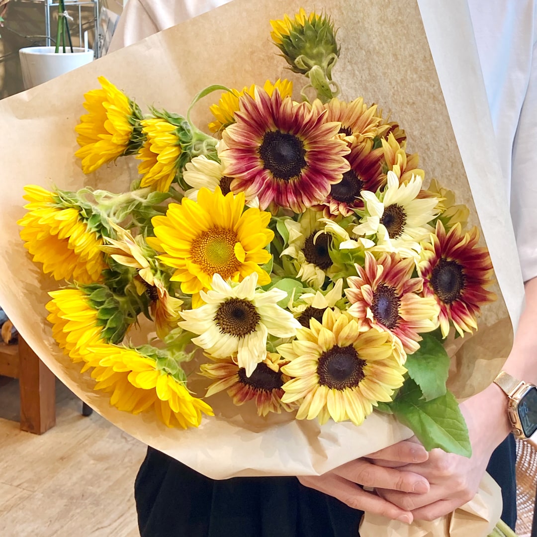 【マルエイガレリア】ひまわりが入荷しました｜花を飾ろう