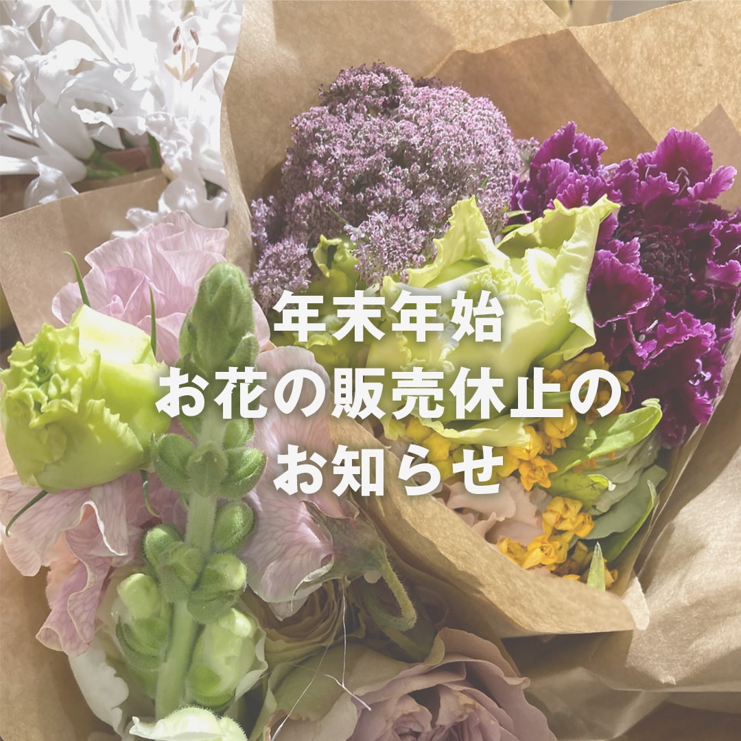 【マルエイガレリア】年末年始はお花の入荷をお休みします