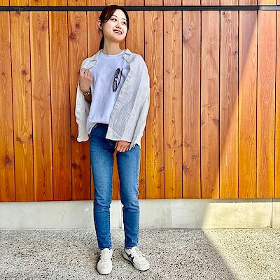 【新潟河渡新町】　身長162cm　婦人　涼感Tシャツコーデ　