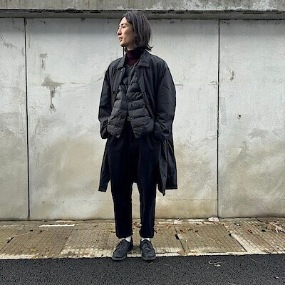 【新潟河渡新町】180cm　紳士タートルネックセーターコーデ