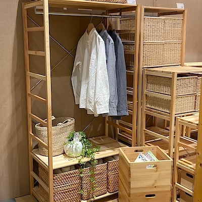 【広島アルパーク】使い方色々、パイン材ユニットシェルフの紹介