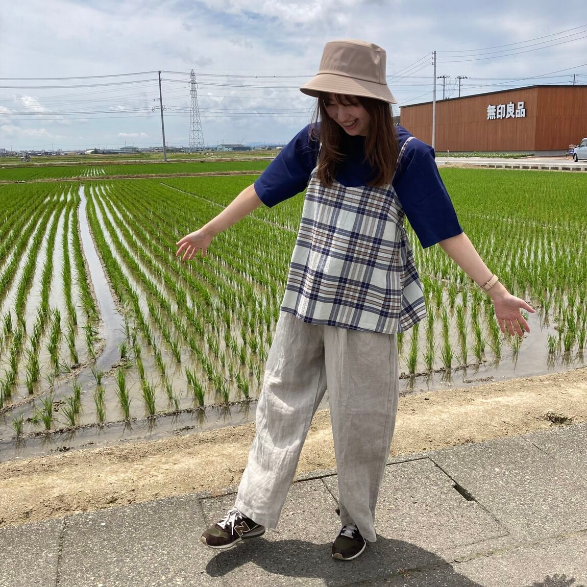 【燕】マドラスチェックキャミ