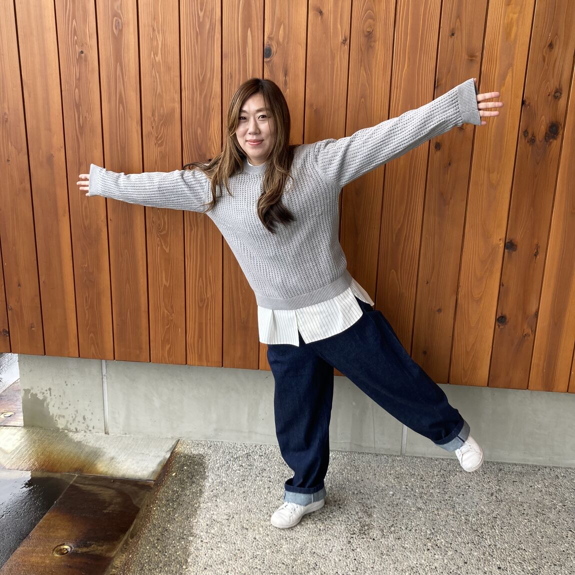 メッシュセーター正面