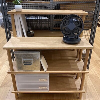 【イオンなかま】手軽に組み立てられる木製シェルフ