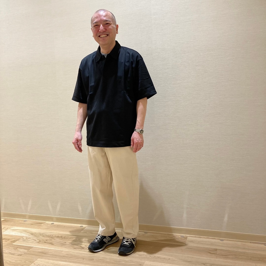 涼感五分袖ポロ