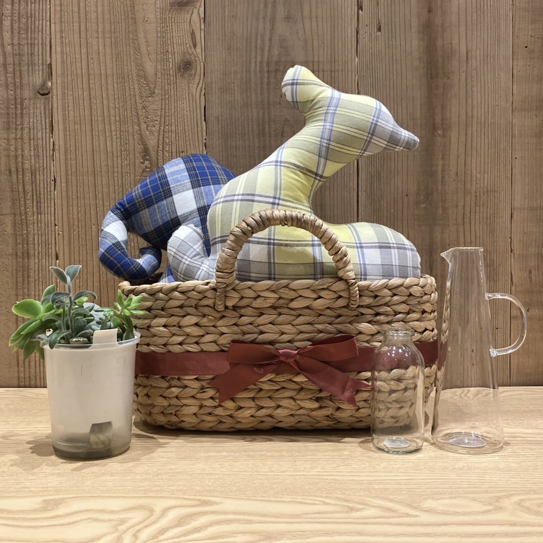 ルビットタウン戸田】ふかふかチェックの動物クッション｜ 無印良品