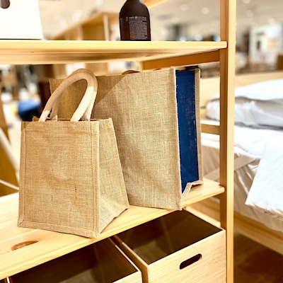 【ヨシヅヤ笠松】ジュートマイバッグの　いろんな使い方