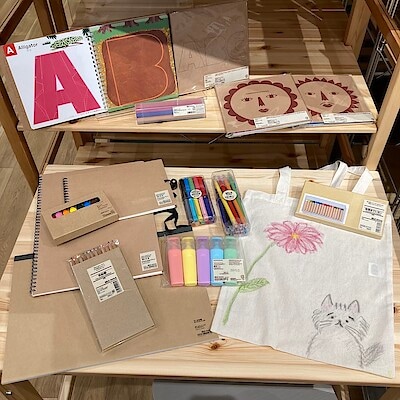 【フレスポ赤塚】夏休みの工作さまざまに。～無印良品の文房具たち～
