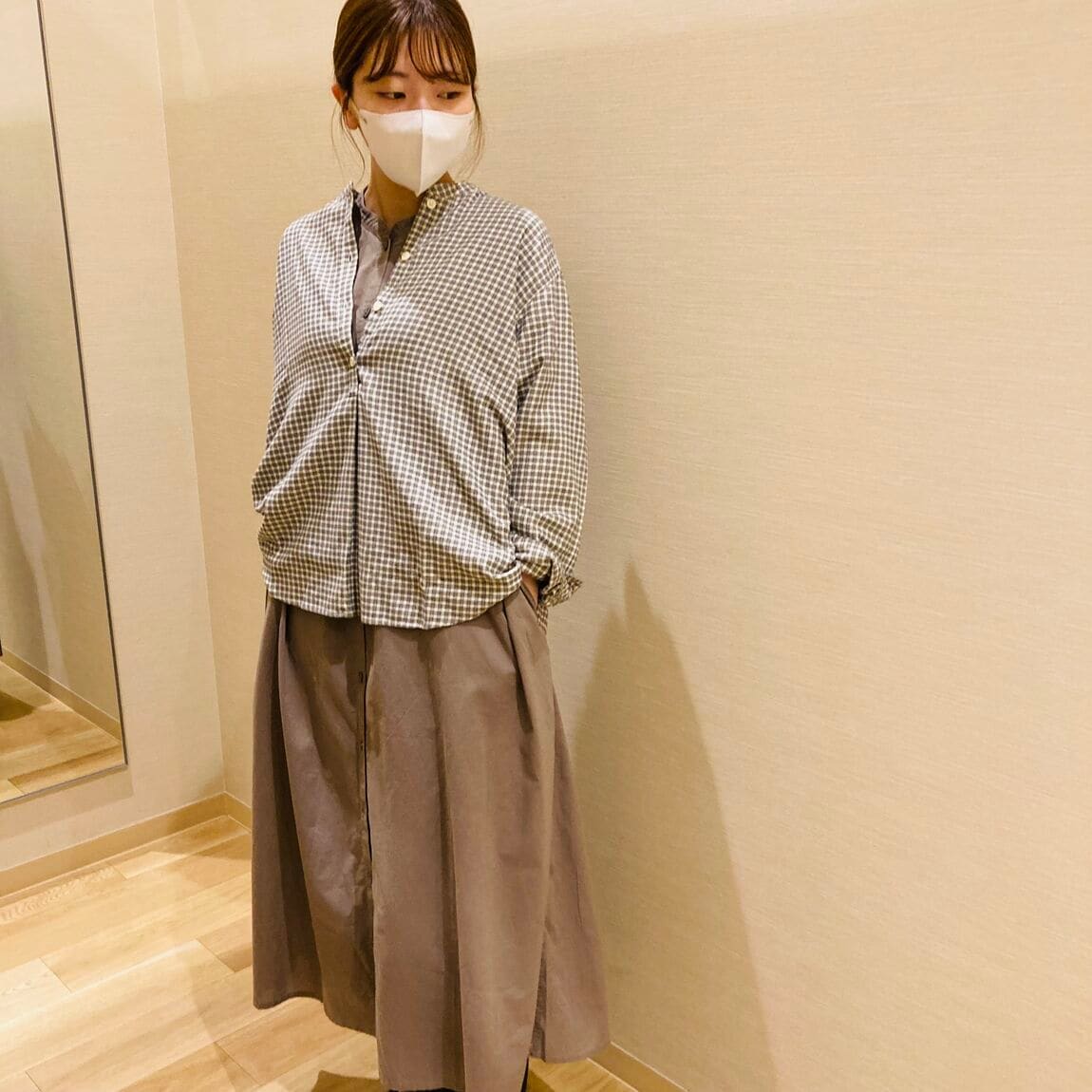 婦人 フランネルコーデ